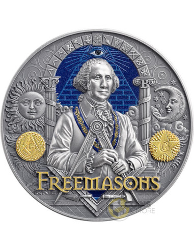 FREEMASONS Secret Societies 2 Oz Silver Coin 2000 Francs Cameroon 2027 - Coins & More - Coming Soon