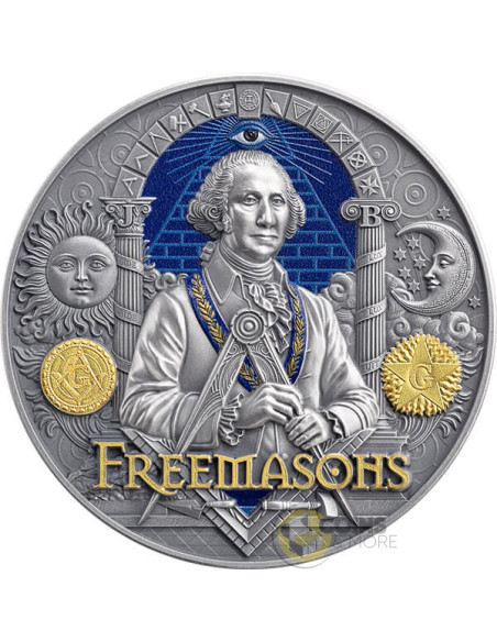 FREEMASONS Secret Societies 2 Oz Silver Coin 2000 Francs Cameroon 2027 - Coins & More - Coming Soon