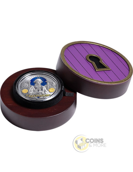 FREEMASONS Secret Societies 2 Oz Silver Coin 2000 Francs Cameroon 2027 - Coins & More - Coming Soon
