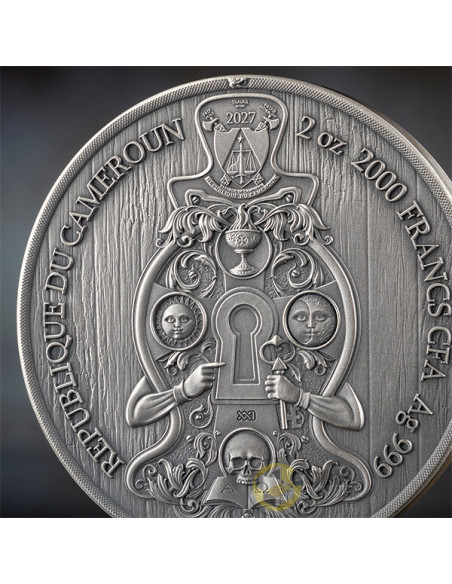 FREEMASONS Secret Societies 2 Oz Silver Coin 2000 Francs Cameroon 2027 - Coins & More - Coming Soon