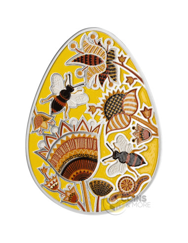 CHARUNOK Ukrainian Pysanka 1 Oz Silver Coin 5 Cedis Ghana 2027 - Coins & More - Coming Soon