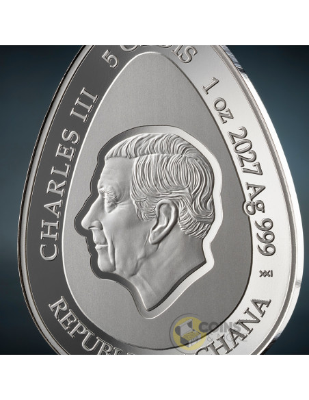 CHARUNOK Ukrainian Pysanka 1 Oz Silver Coin 5 Cedis Ghana 2027 - Coins & More - Coming Soon