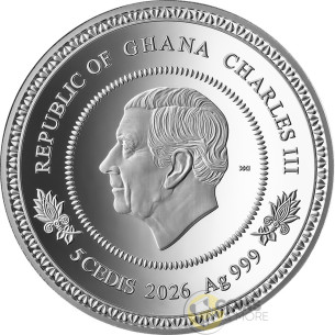 WINTER TREE OF LIFE 1 Oz Silver Proof Coin 5 Cedis Ghana 2026 - Coins & More - Coming Soon 2