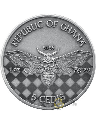 ROCKSTAR Memento Mori 1 Oz Silver Coin 5 Cedis Ghana 2026 - Coins & More - Coming Soon