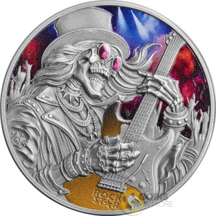 ROCKSTAR Memento Mori 1 Oz Silver Coin 5 Cedis Ghana 2026 - Coins & More - Coming Soon