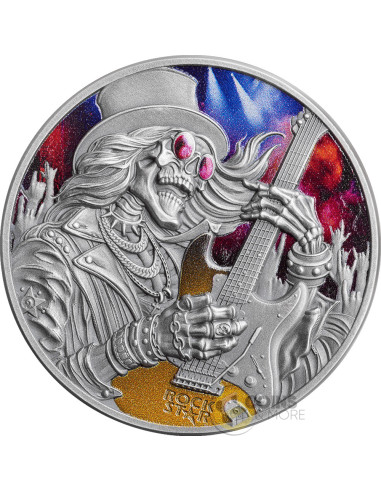 ROCKSTAR Memento Mori 1 Oz Silver Coin 5 Cedis Ghana 2026 - Coins & More - Coming Soon
