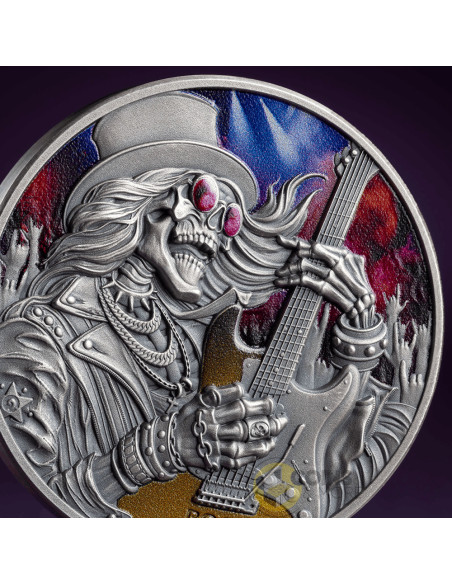ROCKSTAR Memento Mori 1 Oz Silver Coin 5 Cedis Ghana 2026 - Coins & More - Coming Soon