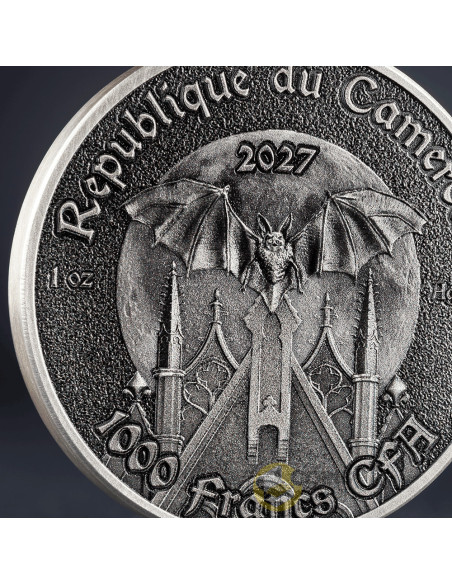 THE BAT Creatures of Nocturne 1 Oz Silver Coin 1000 Francs Cameroon 2027 - Coins & More - Coming Soon