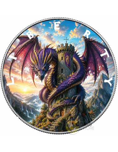 THE WATCHER'S TOWER Mythic Realms 1 Oz Silver Coin 1$ USA 2027 - Coins & More - Coming Soon