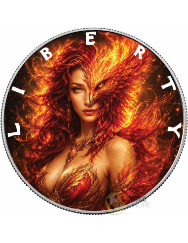 THE PHOENIX BORNE Mythic Realms 1 Oz Silver Coin 1$ USA 2027 - Coins & More - Coming Soon