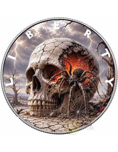 THE BURNING WEB Mythic Realms 1 Oz Silver Coin 1$ USA 2027 - Coins & More - Coming Soon