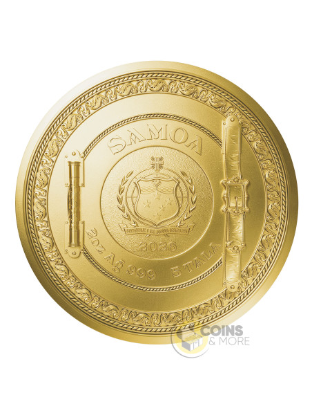 SHIELD OF ACHILLES 2 Oz Silver Coin 5 Tala Samoa 2026 - Coins & More - Coming Soon