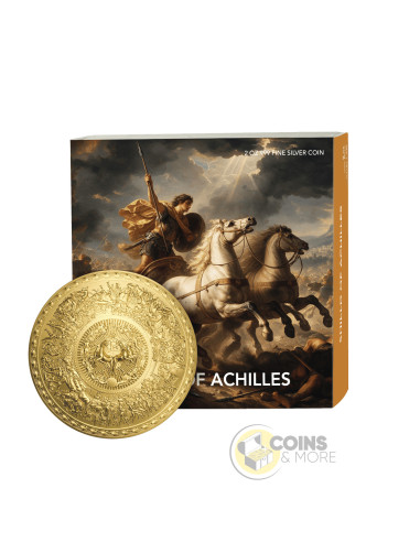 SHIELD OF ACHILLES 2 Oz Silver Coin 5 Tala Samoa 2026 - Coins & More - Coming Soon