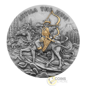 ATTILA THE HUN Legendary Warriors 2 Oz Silver Coin 5$ Niue 2026 - Coins & More - Próximamente