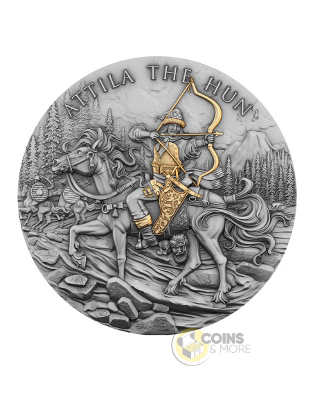 ATTILA THE HUN Legendary Warriors 2 Oz Silver Coin 5$ Niue 2026 - Coins & More - À Venir