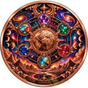 THE OPAL EMPRESS Divine Elements 5 Oz Copper Medal 2026 - Coins & More - À Venir 2