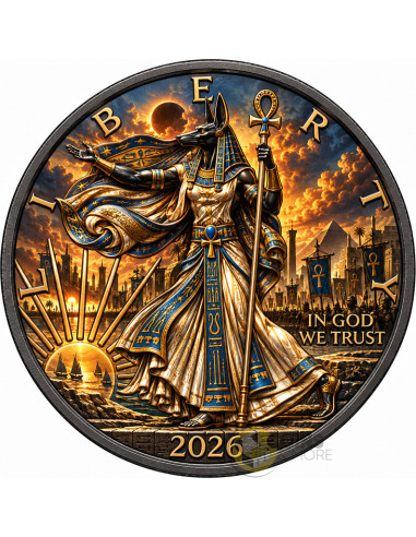ANUBIS VS THE CURSED PHARAOH The Eternal Curse 1 Kg Copper 1 Oz Silver Eagle USA 2026 - Coins & More - Próximamente