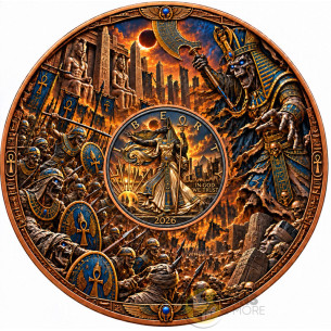 ANUBIS VS THE CURSED PHARAOH The Eternal Curse 1 Kg Copper 1 Oz Silver Eagle USA 2026 - Coins & More - In Arrivo