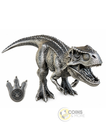 TYRANNOSAURUS REX Prehistoric Titans 2 Oz Silver Coin 2000 Francs Cameroon 2026 - Coins & More - Próximamente