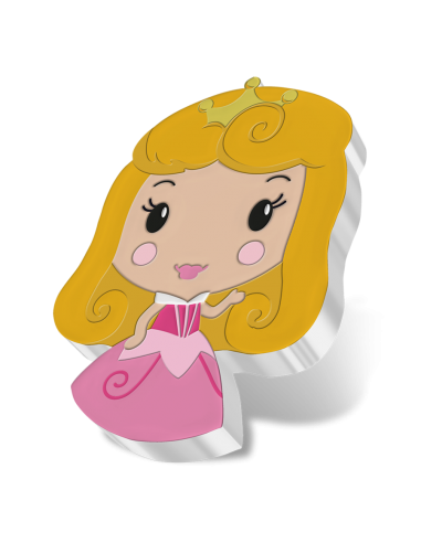 AURORA Chibi Princess Series 1 Oz Silver Coin 2$ Niue 2021 - Coins & More - Disney