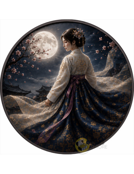 ELEGANCE OF HANBOK (NIGHT) The Korea Series 1 Oz Silver coin 1 Onza Mexico 2024 - Coins & More - Demnächst