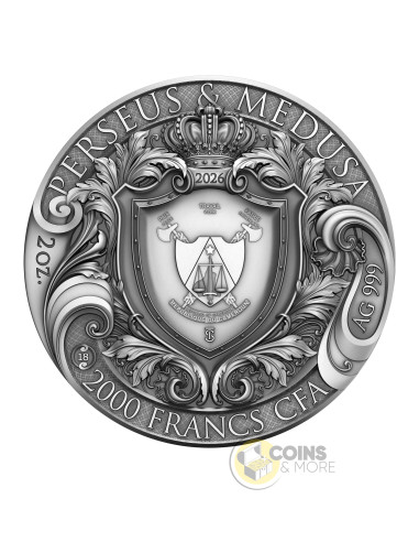 PERSEUS & MEDUSA 2 Oz Silver Coin 2000 Francs Cameroon 2026 - Coins & More - À Venir