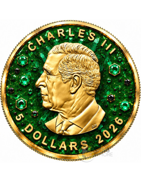 THE EMERALD VENOM Maple Leaf 1 Oz Silver Coin $5 Canada 2026 - Coins & More - Coming Soon