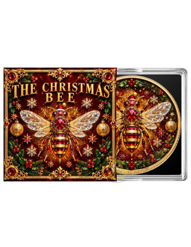 THE CHRISTMAS BEE 1 Oz Silver Coin 1$ Dollar USA 2026 - Coins & More - Coming Soon