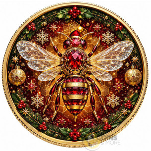 THE CHRISTMAS BEE 1 Oz Silver Coin 1$ Dollar USA 2026 - Coins & More - Coming Soon