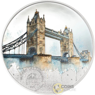 TOWER BRIDGE World Landmarks 1/2 Oz Silver Coin 2$ Cook Islands 2027 - Coins & More - Coming Soon