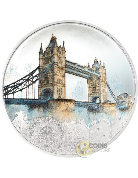 TOWER BRIDGE World Landmarks 1/2 Oz Silver Coin 2$ Cook Islands 2027 - Coins & More - Coming Soon