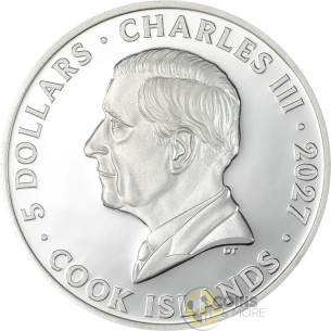 CHEETAH Born For Speed 1 Oz Silver Coin 5$ Cook Islands 2027 - Coins & More - Coming Soon 2