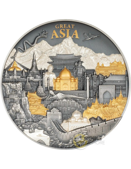 GREAT ASIA Hidden Treasure 3 Oz Silver Coin 20$ Cook Islands 2027 - Coins & More - Coming Soon