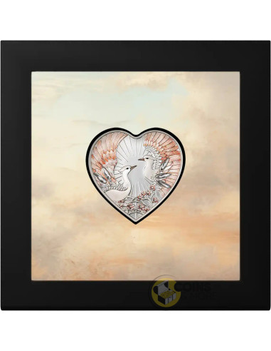 BRILLANT LOVE LOVEBIRDS Silver Coin 5$ Cook Islands 2027 - Coins & More - Coming Soon