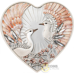 BRILLANT LOVE LOVEBIRDS Silver Coin 5$ Cook Islands 2027 - Coins & More - Coming Soon