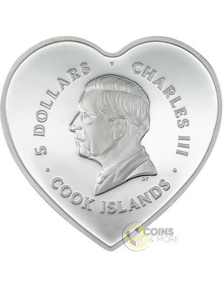 BRILLANT LOVE LOVEBIRDS Silver Coin 5$ Cook Islands 2027 - Coins & More - Coming Soon