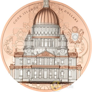SAINT PAUL'S CATHEDRAL Arqline 3 Oz Silver Coin 20$ Cook Islands 2027 - Coins & More - À Venir 2