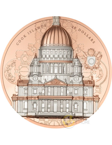 SAINT PAUL'S CATHEDRAL Arqline 3 Oz Silver Coin 20$ Cook Islands 2027 - Coins & More - À Venir