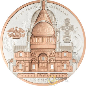 SAINT PAUL'S CATHEDRAL Arqline 3 Oz Silver Coin 20$ Cook Islands 2027 - Coins & More - À Venir