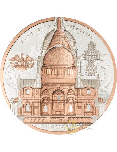 SAINT PAUL'S CATHEDRAL Arqline 3 Oz Silver Coin 20$ Cook Islands 2027 - Coins & More - À Venir