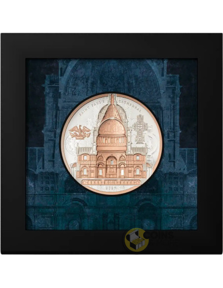 SAINT PAUL'S CATHEDRAL Arqline 3 Oz Silver Coin 20$ Cook Islands 2027 - Coins & More - À Venir