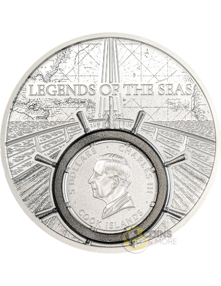 ENDURANCE Legends of the Seas 1 Oz Silver Coin 5$ Cook Islands 2027 - Coins & More - Coming Soon