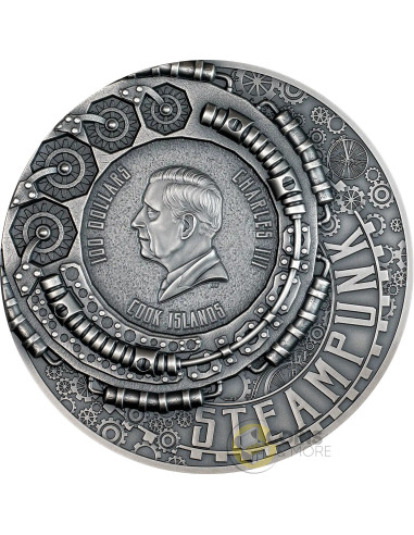 AVIATION Steampunk 1Kg Silver Coin 100$ Cook Islands 2027 - Coins & More - Demnächst