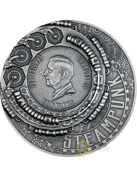 AVIATION Steampunk 1Kg Silver Coin 100$ Cook Islands 2027 - Coins & More - Demnächst