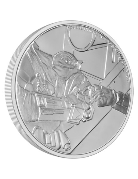 GROGU THE MANDALORIAN Classic 1 Oz Silver Coin 2$ Niue 2022 - Coins & More - Film e Series