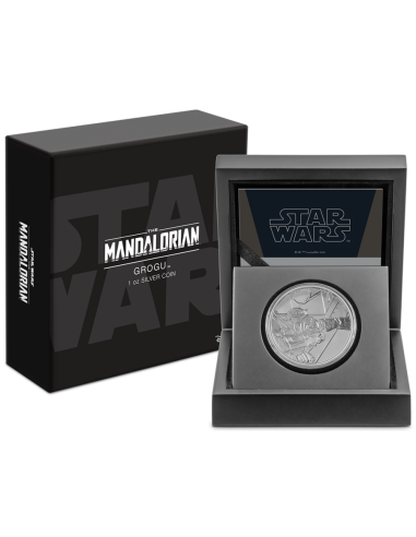 GROGU THE MANDALORIAN Classic 1 Oz Silver Coin 2$ Niue 2022 - Coins & More - Film e Series