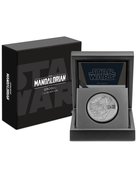 GROGU THE MANDALORIAN Classic 1 Oz Silver Coin 2$ Niue 2022 - Coins & More - Film e Series