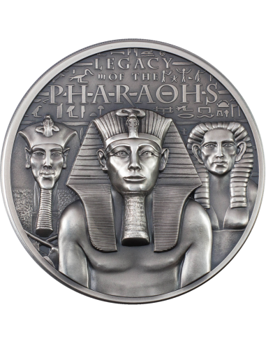 LEGACY OF THE PHARAOHS Antique 3 Oz Silver Coin 20$ Cook Islands 2022