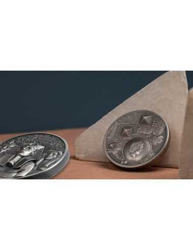 LEGACY OF THE PHARAOHS Antique 3 Oz Silver Coin 20$ Cook Islands 2022