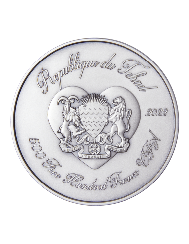ROSE BOUQUET Copper Coin 500 Francs Chad 2022 - Coins & More - Chad